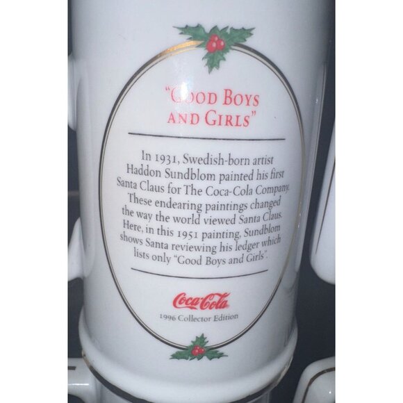 Set Of 4 Vintage Santa Claus Christmas Themed Coffee Mugs - Picture 6 of 11